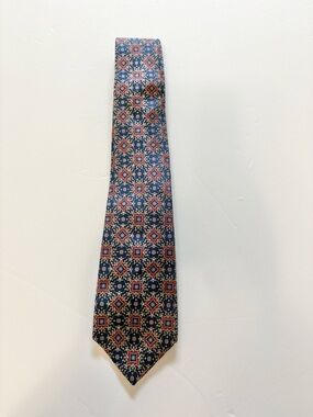 Dior Blue and Red Geometric Men's Tie